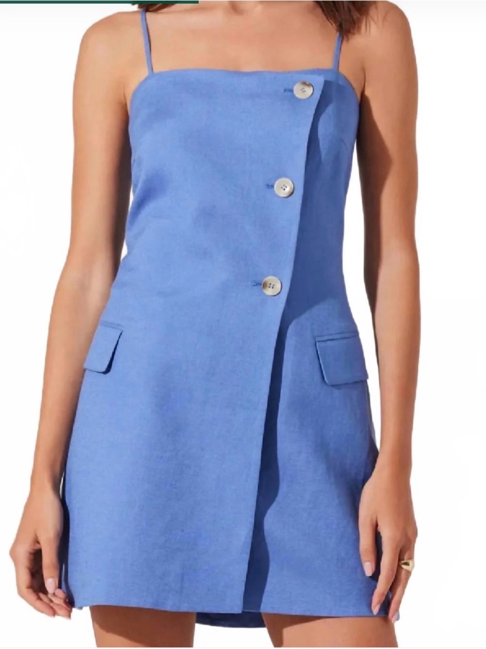 ASTR the Label Azria Linen Blend Mini Dress .